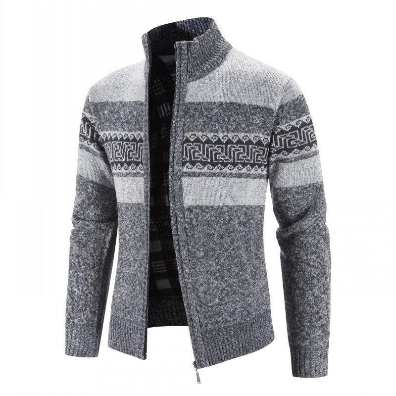Herren Strickjacke Modern Hochkragen Stylish