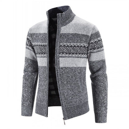 Herren Strickjacke Modern Hochkragen Stylish