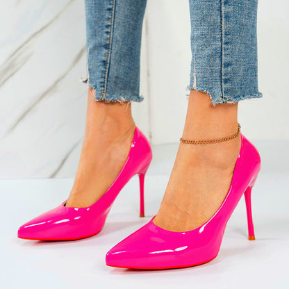 Damen Pumps Hochhackig Glänzend Elegant Schuhe