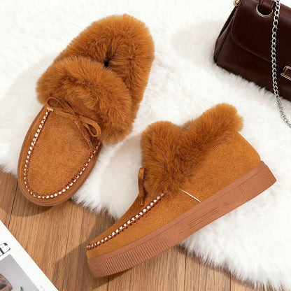 Damen Sneaker Bequem Kuschelig Elegant
