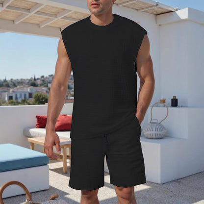 Herren Kurzarm Set Atmungsaktiv Sportlich Casual