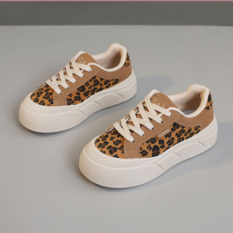 Damen Sneaker Animalprint Bequem Sportlich