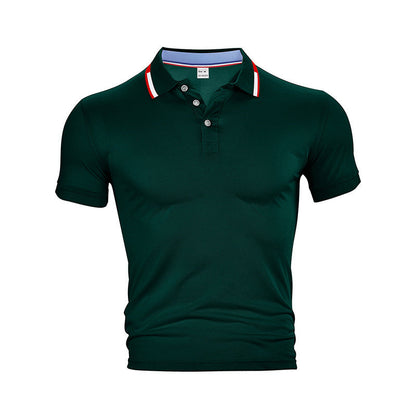 Herren Polohemd Modern Kragen Kontrastfarben Elegent