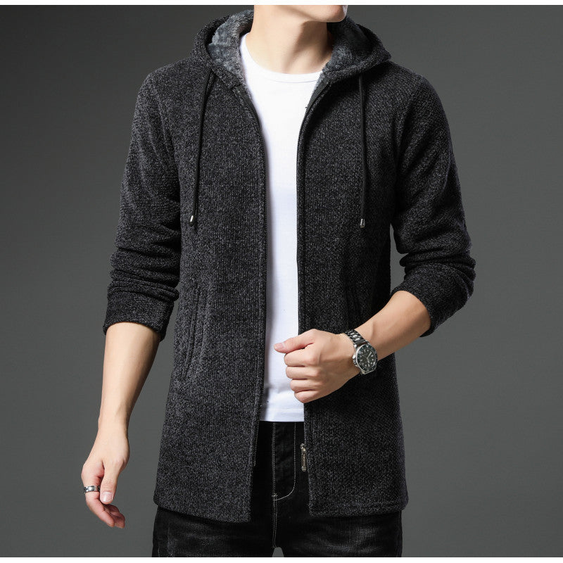 Herren Freizeitjacke mit Kapuze Urban Style Schwarz