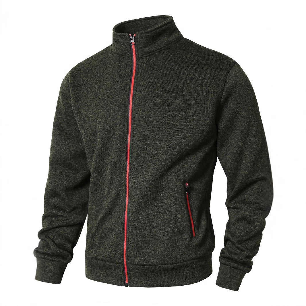 Herren Sportjacke Modern Reißverschluss Hoher Kragen