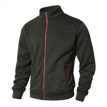 Herren Sportjacke Modern Reißverschluss Hoher Kragen