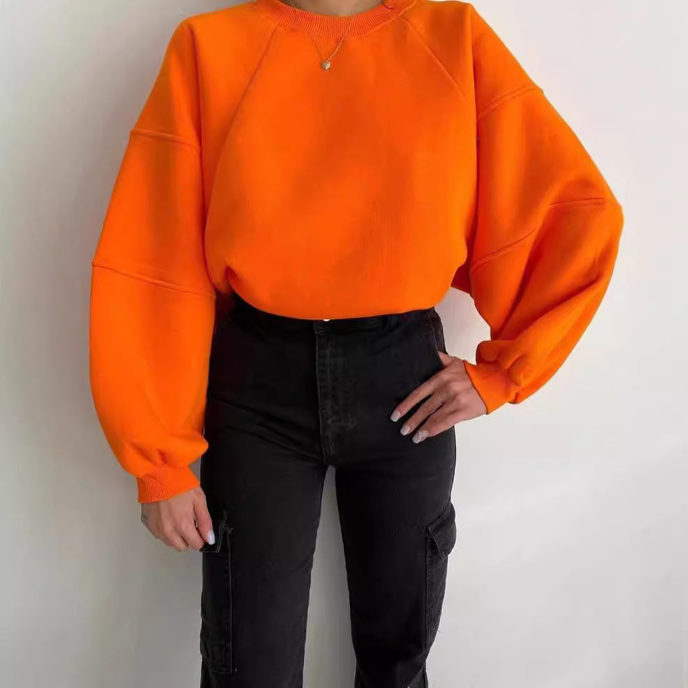 Damen Sweatshirt Oversized Große Ärmel Komfortabel