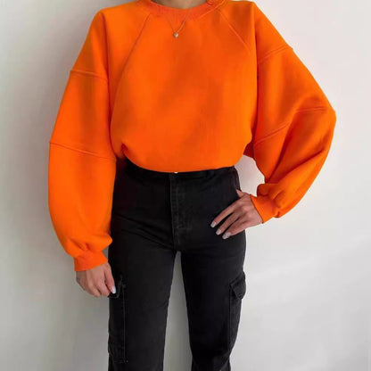 Damen Sweatshirt Oversized Große Ärmel Komfortabel