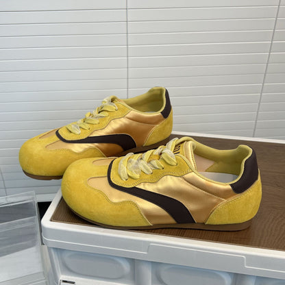 Damen Sneaker Weich Wildleder Glänzend - BerlinGlamour