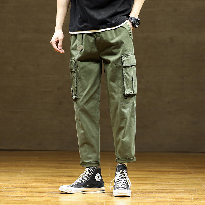 Herren Cargo-Hose Bequem mit verstellbarem Bund und vielen Taschen