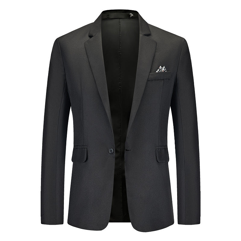 Herren Anzugblazer Modern Slim Fit Schwarz