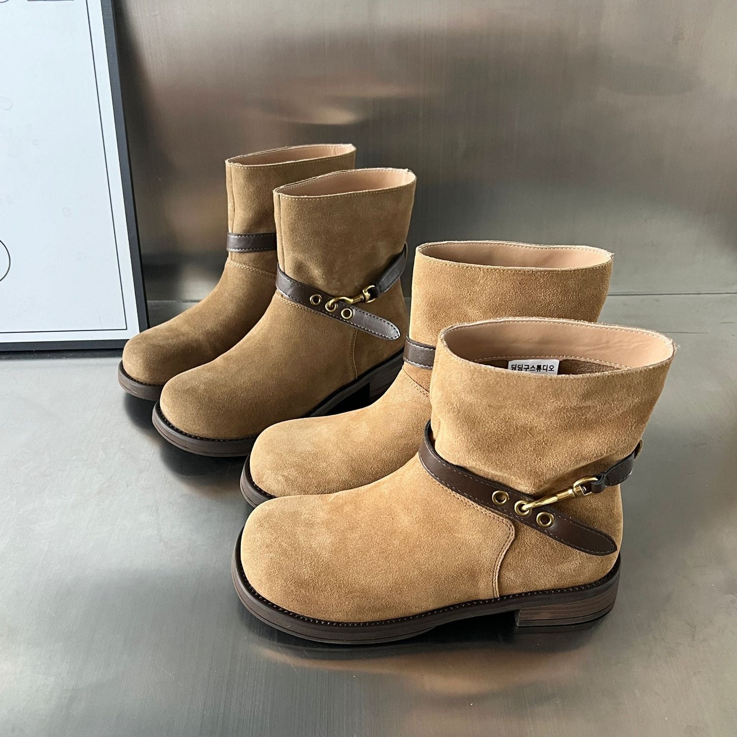 Damen Stiefel Short Boots Elegant Schnürsenkel Komfortabel