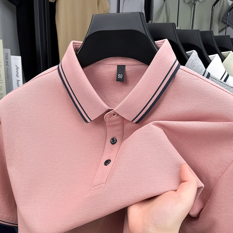 Herren Poloshirt Sportlich Modern Piqué-Stoff