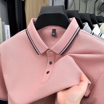 Herren Poloshirt Sportlich Modern Piqué-Stoff