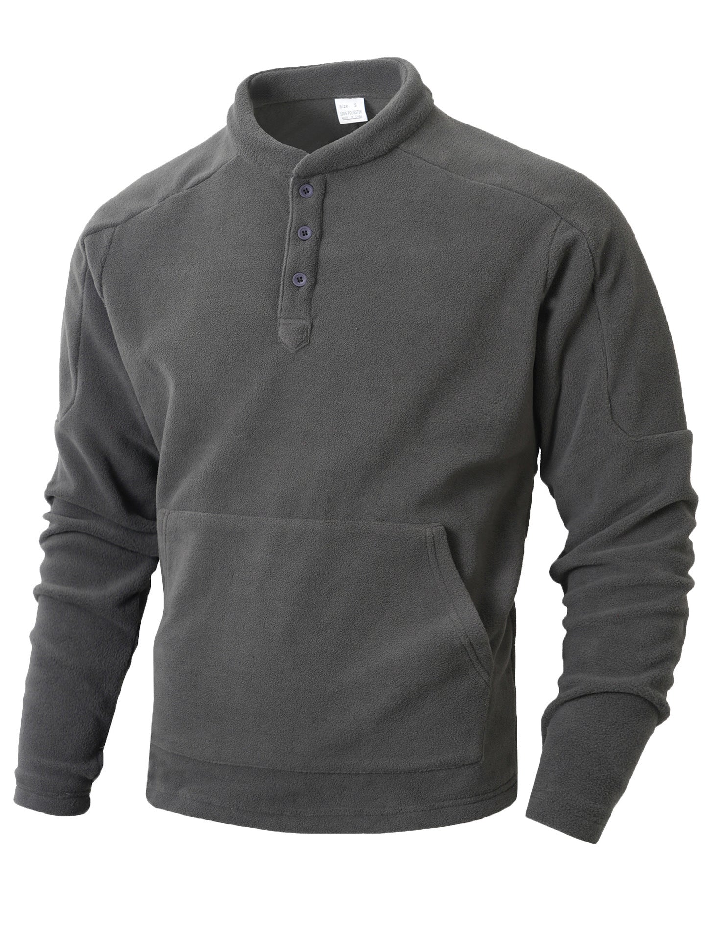 Modernes Fleece-Pullover-Design, perfekt für den täglichen Bedarf. Mit Knopfleiste aus hochwertigen Materialien und praktischer Kängurutasche in Berlin, bietet dieser Fleece-P