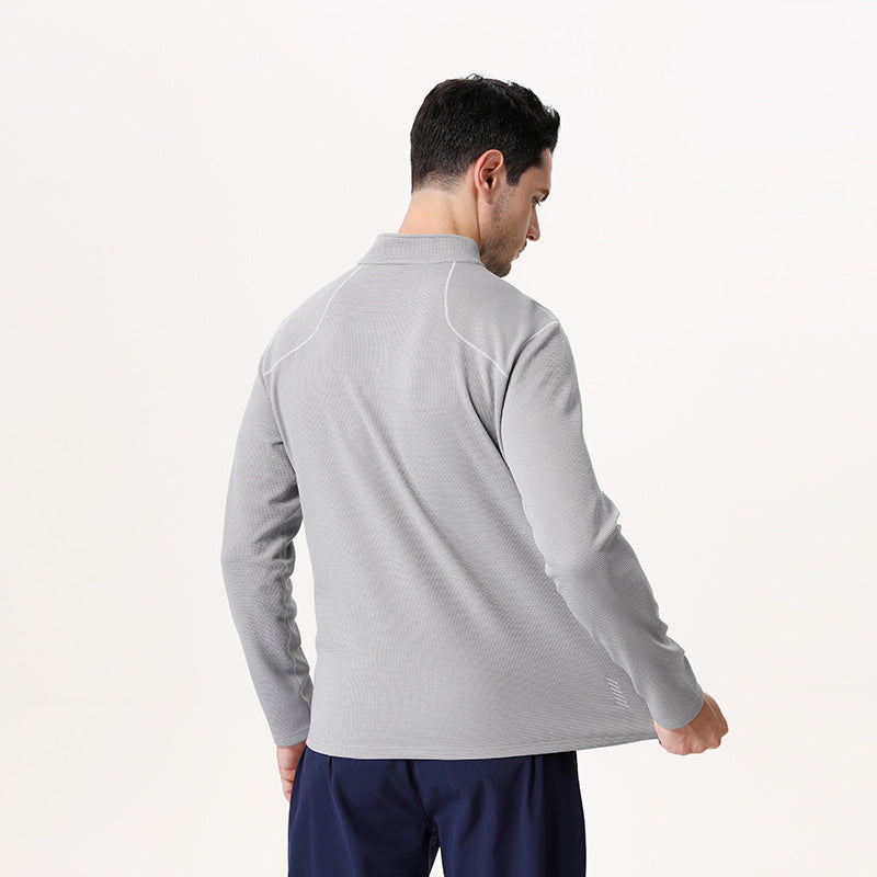 Herren Funktionsshirt Langarm atmungsaktiv mit Reißverschluss