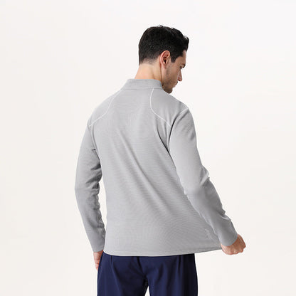 Herren Funktionsshirt Langarm atmungsaktiv mit Reißverschluss