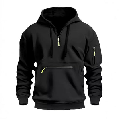 Herren Kapuzenpullover Modern mit Reißverschluss Taschen