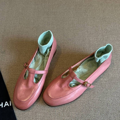 Damen Mokassins Elegante Riemen Schuhe Glänzend - BerlinGlamour