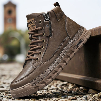 Damen Sneaker High-Top robuste Schuhe mit Reißverschluss
