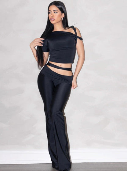 Asymmetrisches Set Damen Zweiteilig Modern