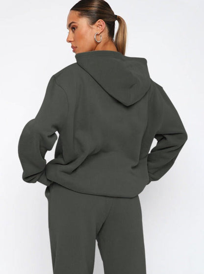 Damen Hoodie Jogger Set Oversized Bequem