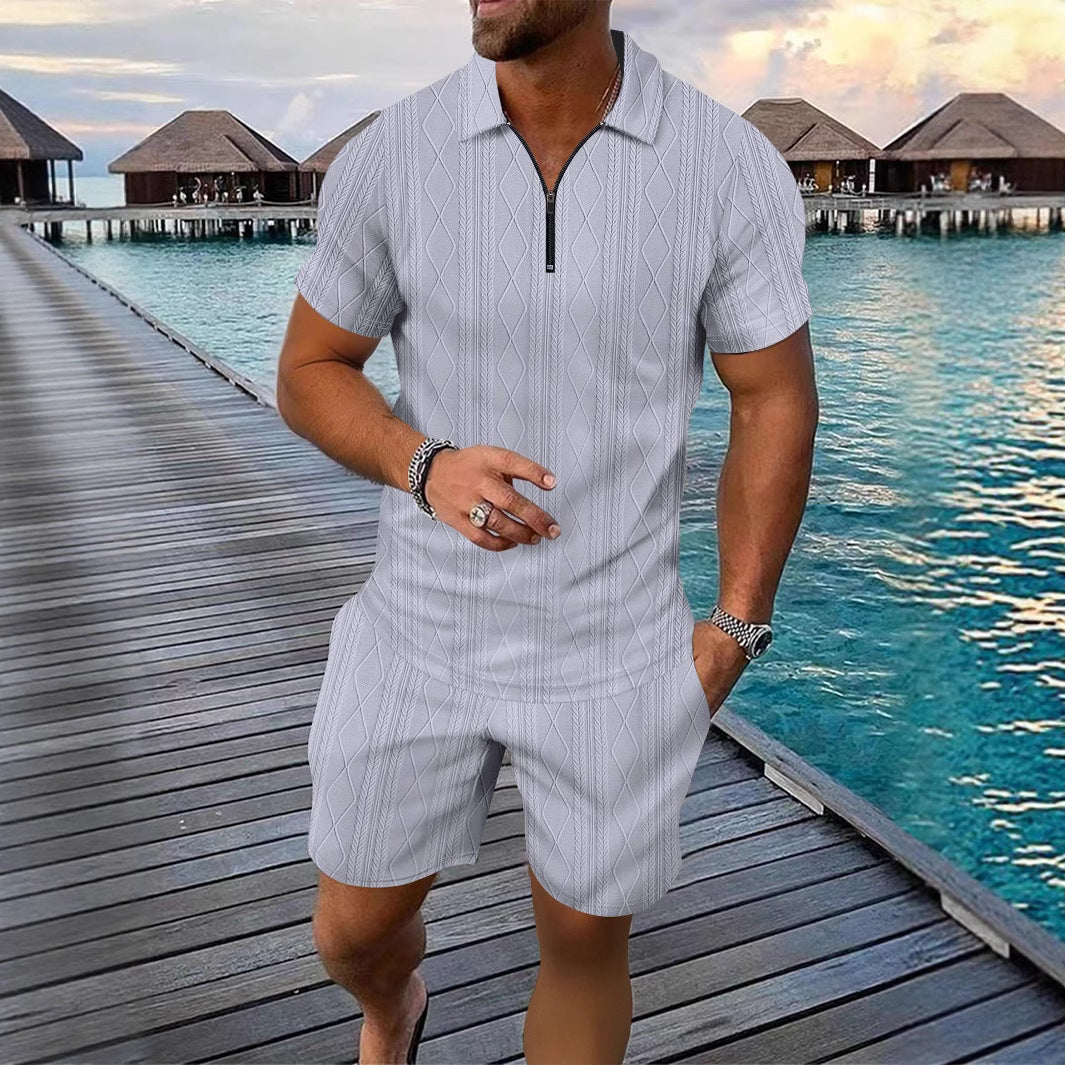 Herren Anzug Reißverschluss Freizeitanzug Modern - BerlinGlamour