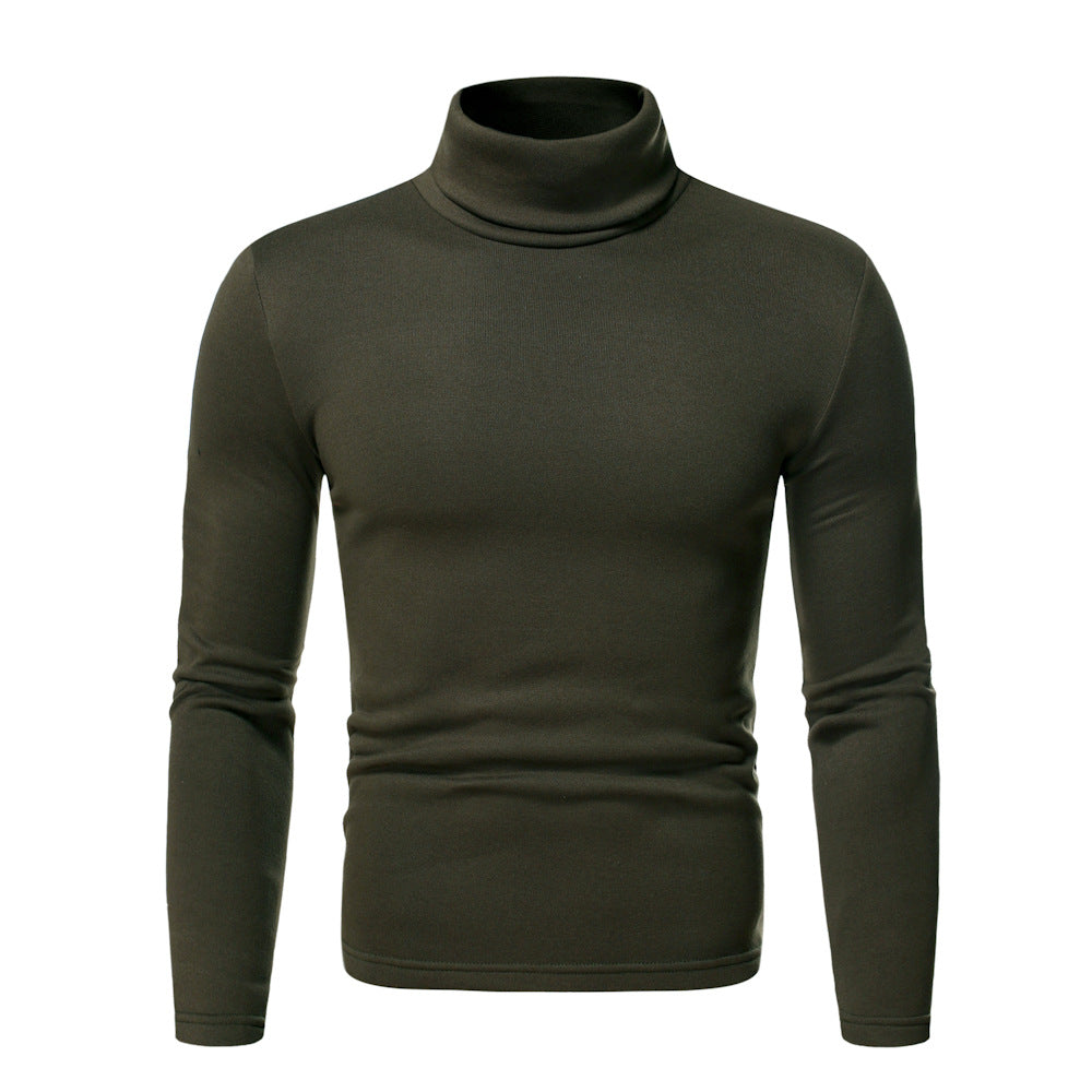 Herren Rollkragenpullover Weich Baumwolle Slim Fit Modern