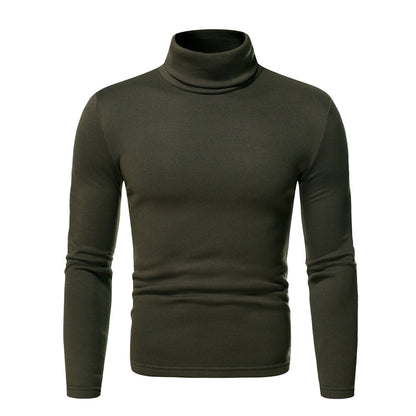 Herren Rollkragenpullover Weich Baumwolle Slim Fit Modern