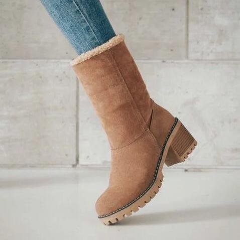 Damen Stiefeletten Warm Komfortabel Kunstfell Winter