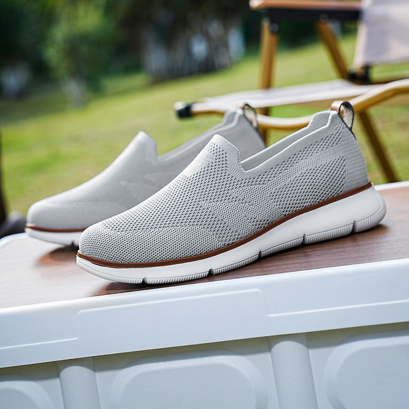 Damen Sneaker Atmungsaktiv Slip-On mit rutschfester Sohle Schwarz