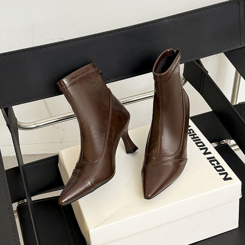 Damen Stiletto Ankleboots Elegant Reißverschluss - BerlinGlamour
