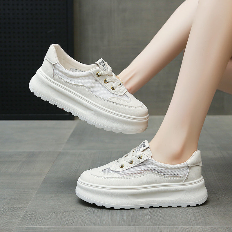 Damen Sneaker Sportlich Trendy Weiße Schuhe