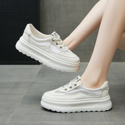 Damen Sneaker Sportlich Trendy Weiße Schuhe