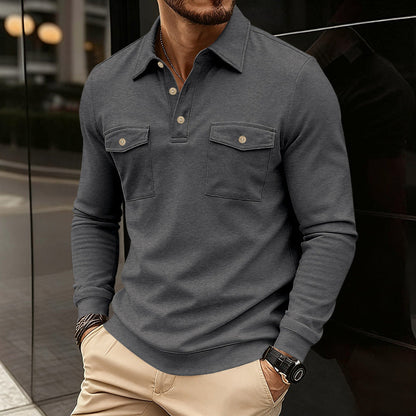 Herren Pullover Lässig mit Brusttaschen Bequem