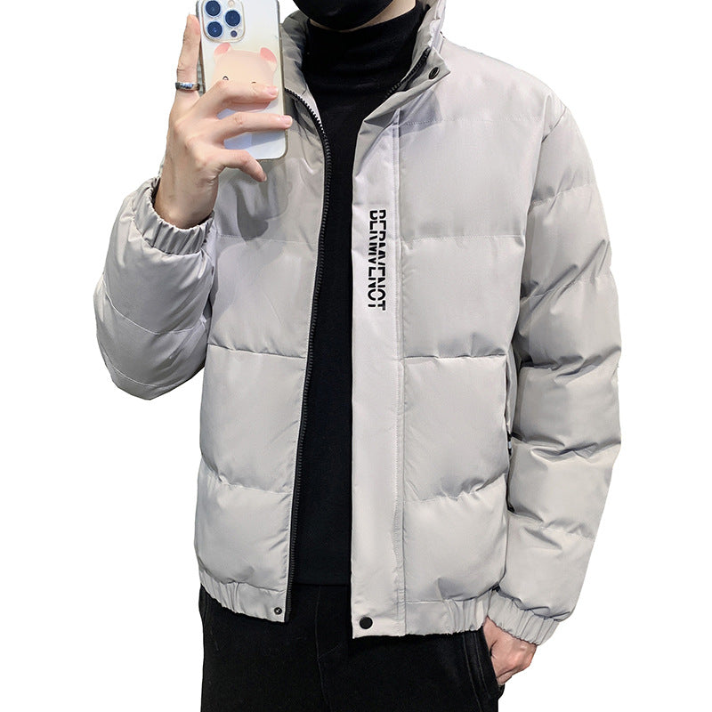 Herren Steppjacke Wärmeisoliert Winterjacke Schwarz