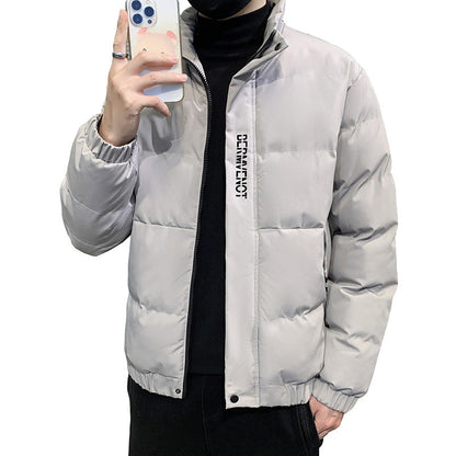 Herren Steppjacke Wärmeisoliert Winterjacke Schwarz