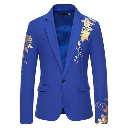 Herren Blazer Eleganter Anzug mit Stickdesign Modern