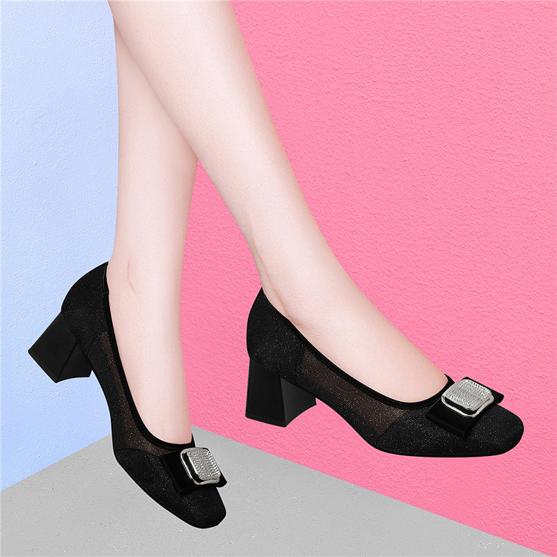 Elegante Damen Ballerinas mit Schmuckdetail Schwarz