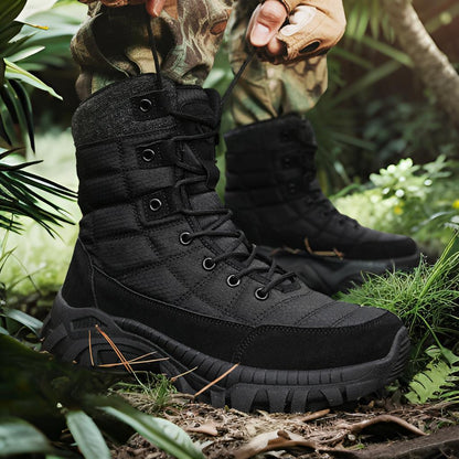 Herren Winterstiefel Militärstil Isoliert Rutschfest