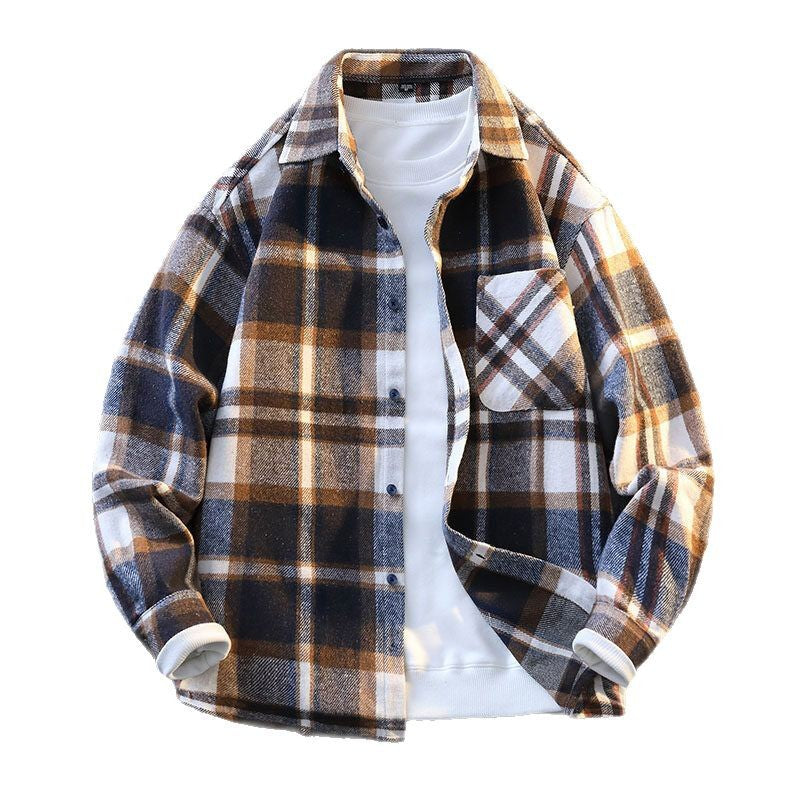 Herren Flanellhemdjacke Karomuster Zeitlos Elegannt