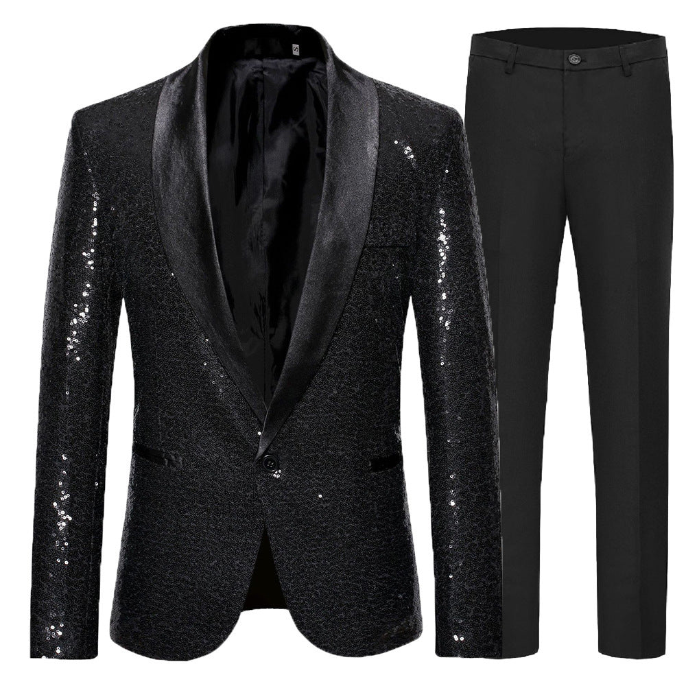 Herren Paillettenanzug Glitzernd Party Anzug
