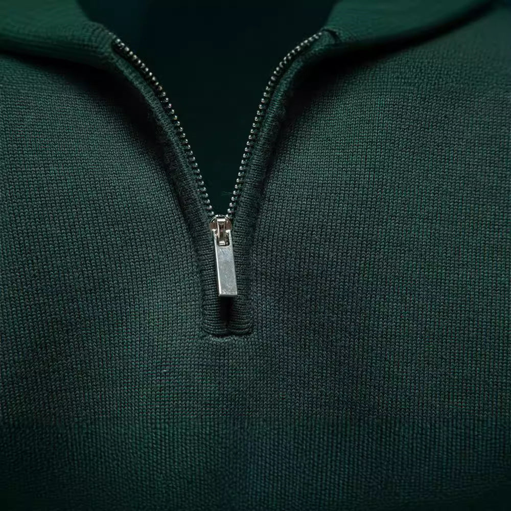 Herren Pullover Kurz Reißverschluss Stehkragen Modern