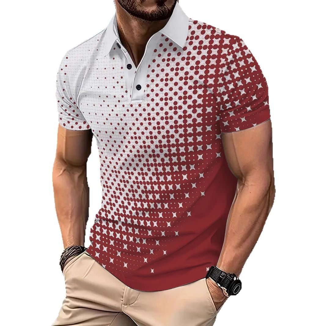 Herren Poloshirt Kurzarm Modern Grafikdesign Berlin Style