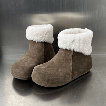 Damen Fleece-Stiefel Weich Warm Rutschfest Winterstiefel