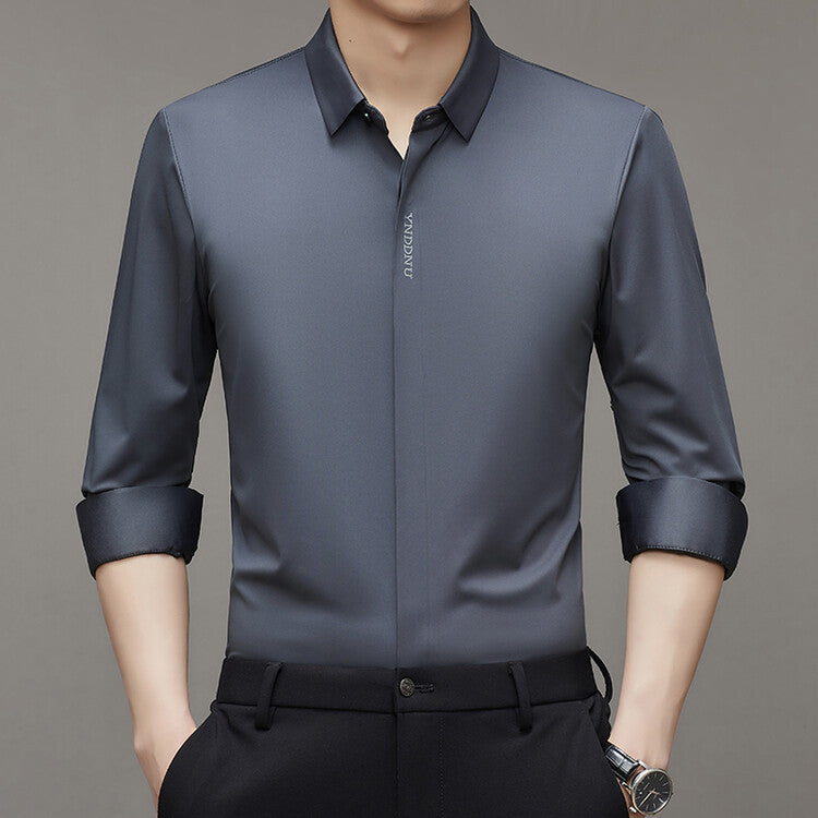 Herren Langarmhemd Modern Feuchtigkeitsregulierend