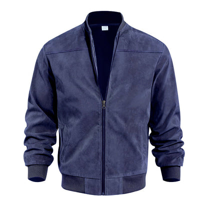 Herren Steppjacke Strukturiert Modern Ribb-Bündchen