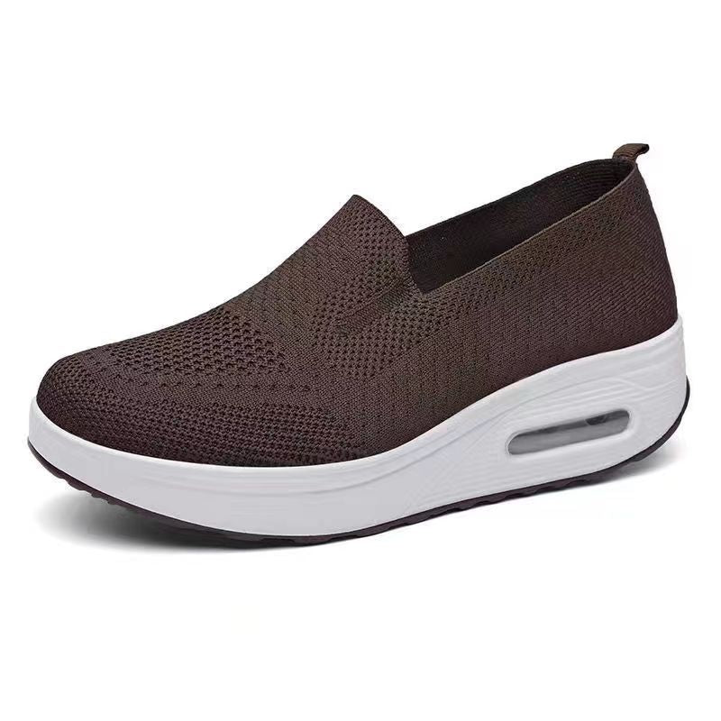 Damen Sneaker Slip-On Komfort Schuhe mit Luftdämpfung