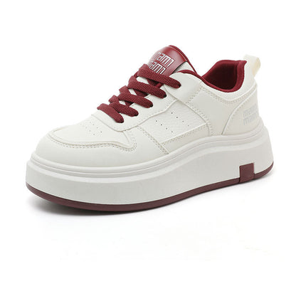 Damen Sneaker Bequem Chunky Atmungsaktiv Weiß