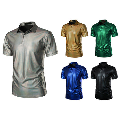 Herren Sport Polo-Shirt atmungsaktiv Glänzend Modern